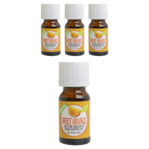 힐링솔루션 테라퓨틱 그레이드 에센셜 오일, 10ml, Sweet Orange, 4개