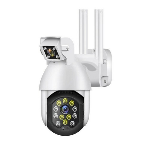 Xzante 1080P WIFI IP 카메라 무선 옥외 CCTV HD PTZ 홈 스마트 보안 IR EU 플러그, 1개, 하얀