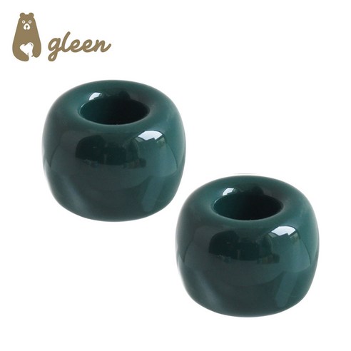 gleen 글린 세라믹 칫솔꽂이 볼펜꽂이, 2개, 칫솔꽂이-딥그린