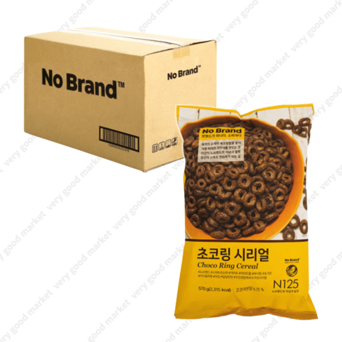 노브랜드 초코링 시리얼 570g 8개입(1박스), 1개