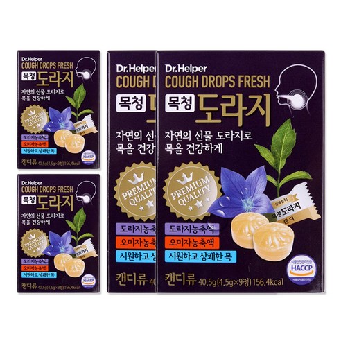 닥터헬퍼 목청 도라지 목캔디 9정, 40.5g, 4개