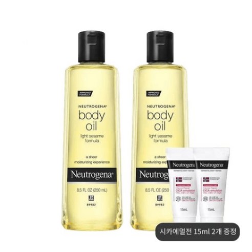 존슨앤존슨 [시카에멀전15mlx2개증][뉴트로지나] 세서미 바디오일 250ml x2 610424