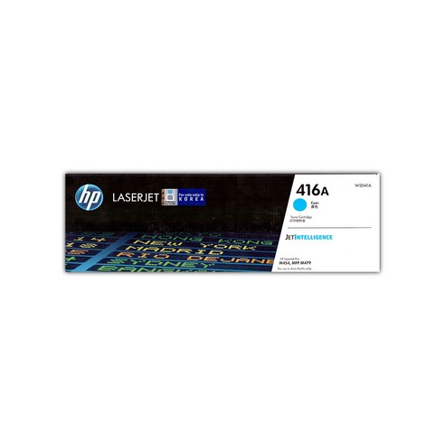 HP 정품 프린터토너 NO 416A W2040A, 1개, W2041A 파랑