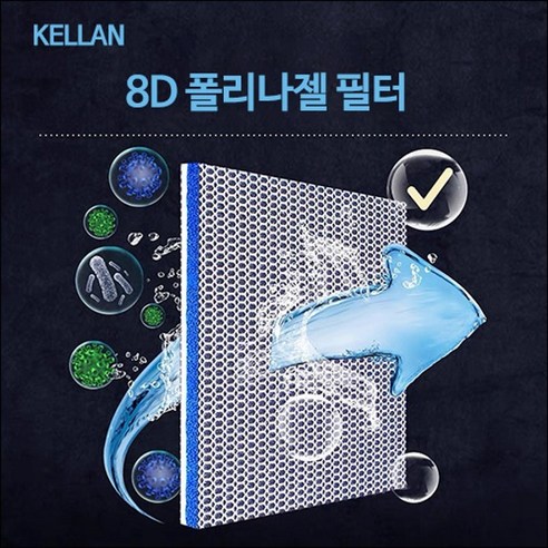 다팜아쿠아 켈란 K-081 8D 폴리나젤 스펀지 필터 11cm x 30cm, 1개
