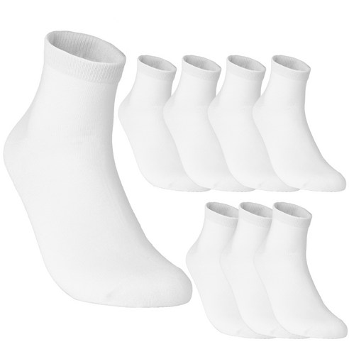 다안삭스 빅사이즈 큰발 왕발 국산 프리미엄 무지 면 양말 8켤레 [280~320mm], 단목, 화이트 8족, XXL