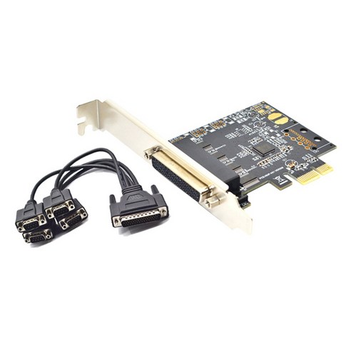 케이블 4 직렬 포트 RS232 9 핀 산업 제어 4 포트 확장 카드 AX99100에 PCI-E 직렬 포트 카드 PCIE, 검정, 하나
