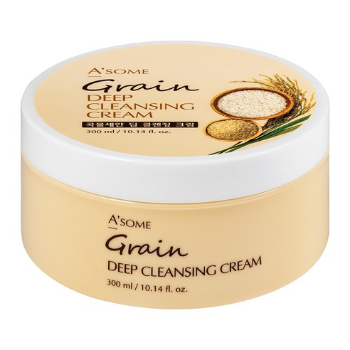 ASOME 대용량 곡물세안 딥 클렌징 크림, 300ml, 1개