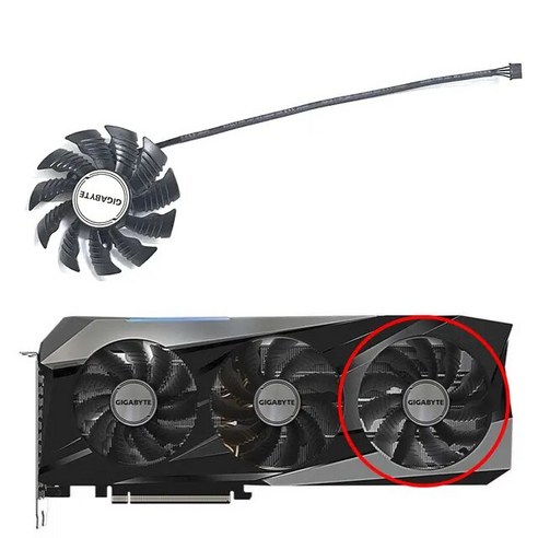 Gigabyte GeForce RTX 3070 3070TI 8GB Gaming OC Magic Eagle 그래픽 카드한 DC 12V 0.5A 82mm 4 핀 T128015SU 3, [01] 1 FAN