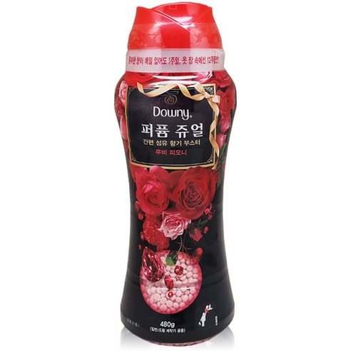 다우니 퍼퓸 쥬얼 향기지속제 루비 피오니, 480g, 3개