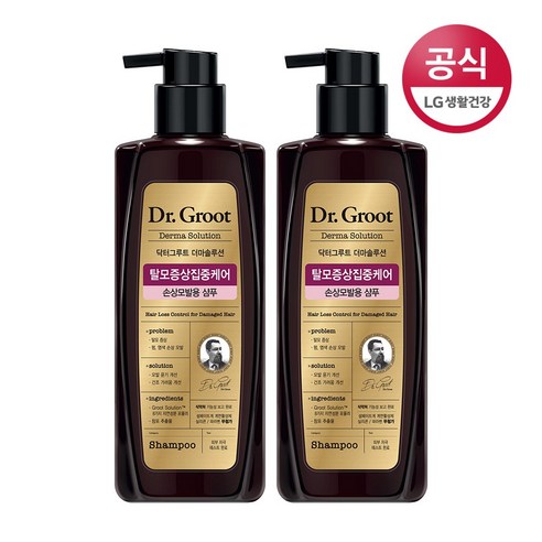 닥터그루트 손상모발용 샴푸 400ml, 2개