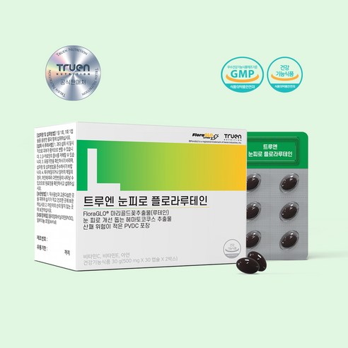 트루엔 눈피로 플로라루테인 500mg, 30정, 4개