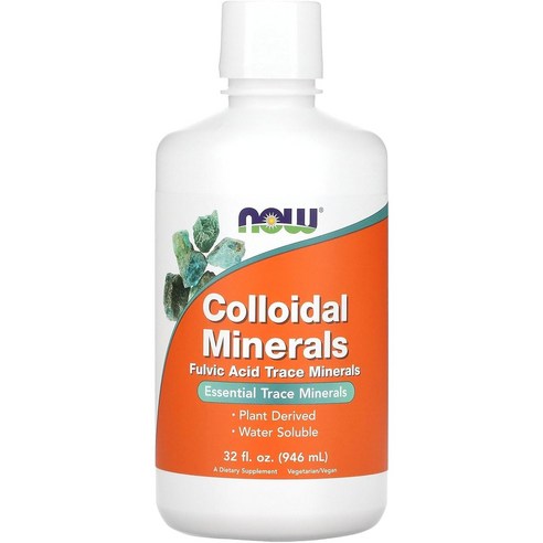 NOW Colloidal Minerals Liquid 나우 콜로이드 미네랄 액상 32oz (946ml) 2팩, 946ml, 1개