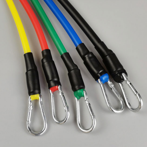 집에서 편안하고 효과적인 홈트레이닝을 위한 다양한 강도의 홈트인 멀티 튜빙밴드 세트