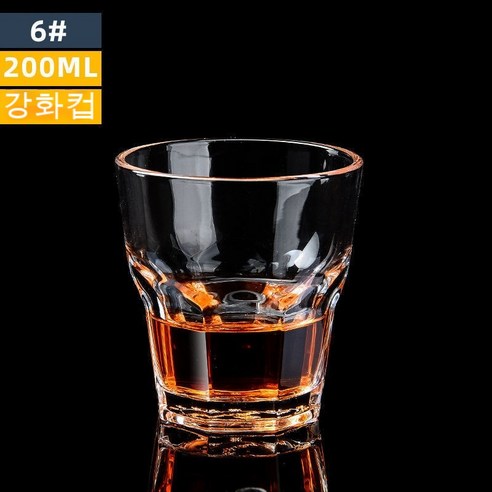 스노우드림 크리스털 글라스 소주잔 맥주잔 찻잔 양주잔 두껍게 8각잔, 200ML강화8코너컵(6개)