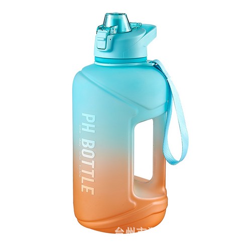 이쁜 대용량물병 다용도 빨대 운동물통 2200ml, 스카이 블루