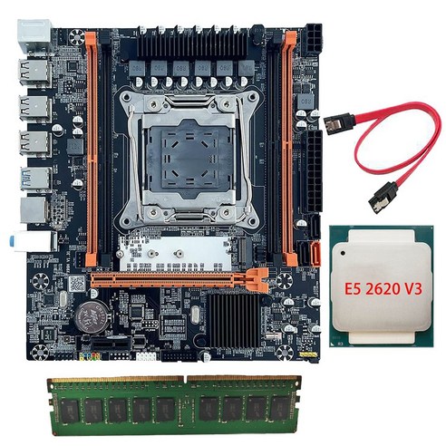 Lopbinte E5 2620V3 CPU+8G DDR4 RAM+SATA 케이블이 있는 X99 마더보드 B85 LGA2011