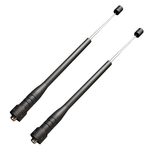 2 조각 16 인치 개폐식 VHF/UHF (144/430Mhz) 듀얼 밴드 SMA-여성 안테나, 설명, 블랙, 고무