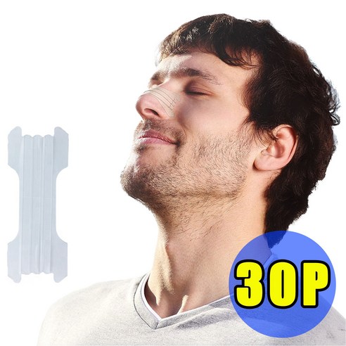 BuonVezzo 코로 숨쉬게 해주는 비강확장 밴드 초강력 1개월분, 투명, 30개