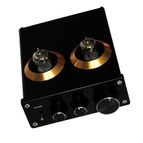 프리미엄 6J1 진공관 앰프 하이파이 스테레오 고음 베이스 톤 노브 블랙, 137x104x41mm, 설명