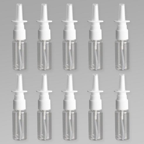 포포라운지 코스프레이 공병 코분무기 식염수 코세척 용기, 10개, (20ml 일자형 투명)