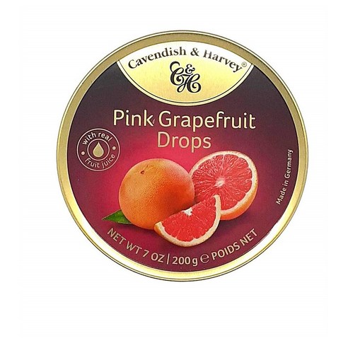 Cavendish Pink Grapefruit Drops 카벤디쉬 사탕 핑크그레이프프루트 7oz(200g)x1팩, 1세트, 200g 시즈캔디 Best Top5