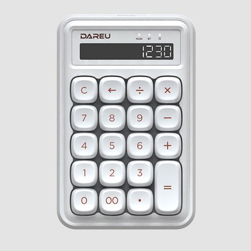 dareu 다얼유 z19/Cmany KM17 키패드 계산기숫자 넘버 패드 키보드 숫자판 블루투스 계산기 기계식, 화이트, dareu z19, 적축