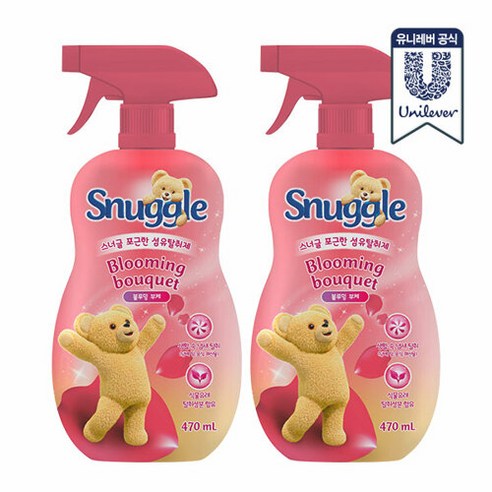 스너글 섬유탈취제 블루밍부케 470ml 2개
