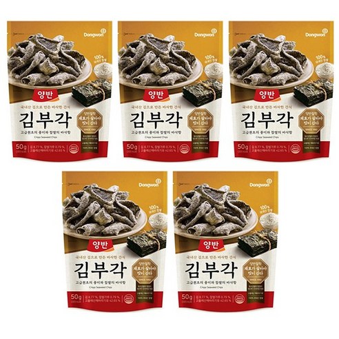 동원 양반 김부각, 50g, 5개