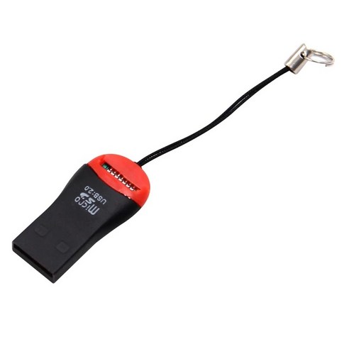 주닉스 고속 USB 2.0 TF 마이크로 Micro SD 리더기, 1개 블랙박스핸드폰으로보기