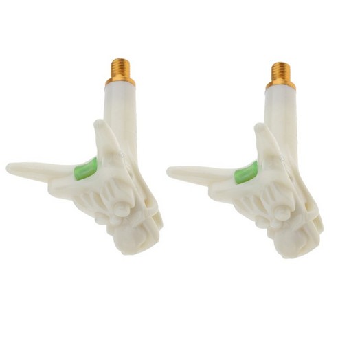 2Pcs 낚싯대 V 교체 낚싯대 나머지 랙 헤드 8mm 스레드, 화이트, 설명
