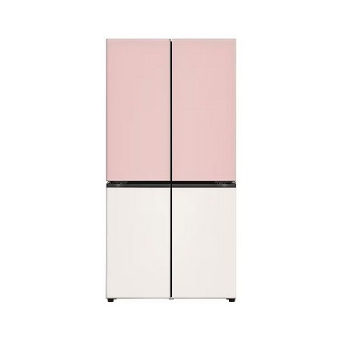 [색상선택형] LG전자 디오스 오브제컬렉션 4도어냉장고 M874AAA031 글라스 방문설치, M874GPB031S