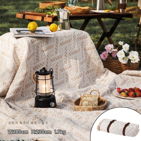 DFMWI.피크닉 매트.Picnic mat.-- 인스풍 봄나들이 매트 피크닉 매트 방습 매트 두툼한 방수 휴대용 야외 캠핑장 매트, 살구 180 × 230