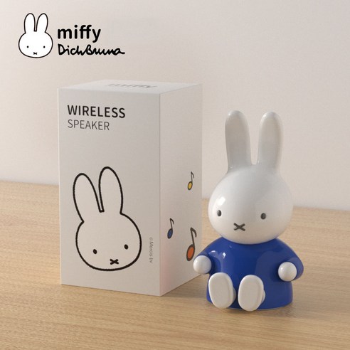 미피 MIFFY 블루투스 스피커 무선 미니 데스크탑 휴대용 캐릭터 스피커, 다크블루