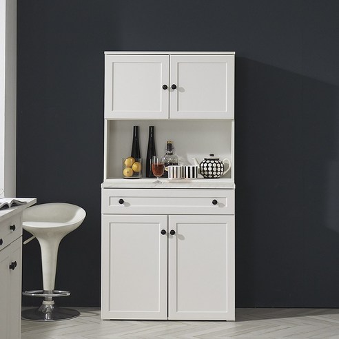 [★1만원 추가할인중]장인가구 이브 화이트 800 서랍 주방수납장 상부장세트