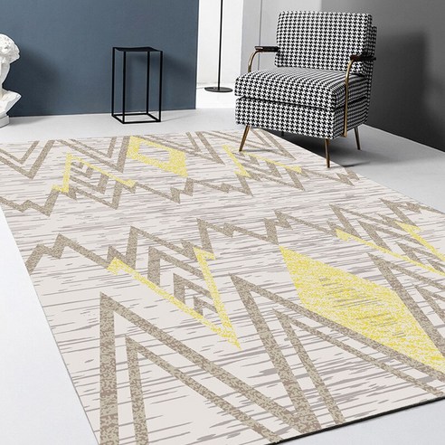 현대 미니멀리스트 거실 빨 수있는 현대 인쇄 기하학 층 깔개 카펫 패턴 층 매트 홈 디스플레이 러그 카펫, 40x60cm, D4
