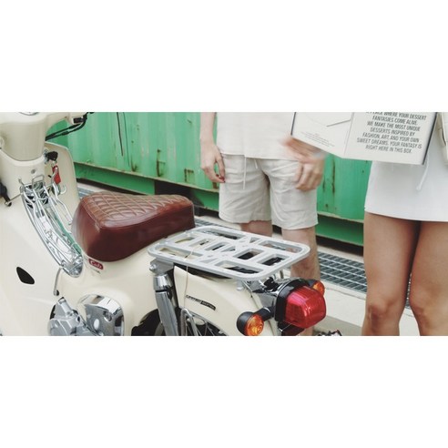슈퍼커브 짐대 110 오토바이 알루미늄 캐리어 튜닝 탑박스 혼다 전년식 스택비, 21~23년식, 롱버전, 1개