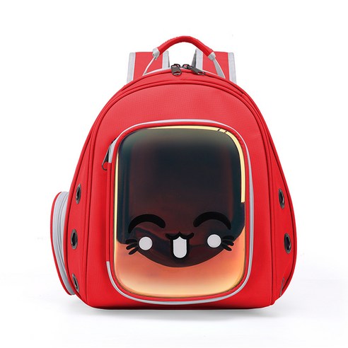 휴대용 고양이 가방 애완 동물 배낭 어깨 투명 배낭, 레이저 레드