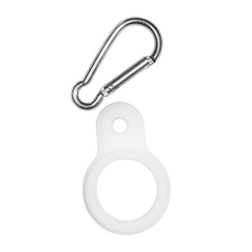 물병 버클 Carabiner 클립 음료 병 홀더 후크, 하얀, 실리콘 메탈
