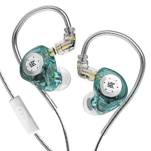 KZ EDX PRO In-Ear 헤드폰 HiFi 스테레오베이스 이어폰이 이어폰 분리형 케이블 스포츠 소음 제거 헤드폰 마이크로폰 -C, 하나, 보여진 바와 같이