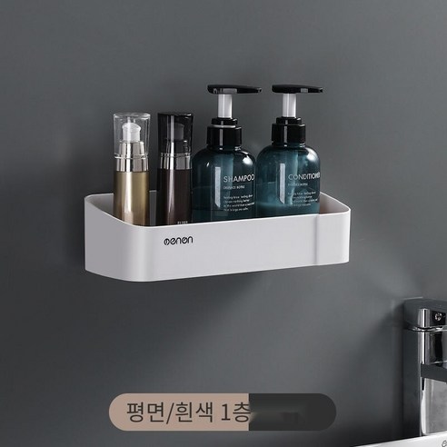 【DF】화장실 욕실 선반 벽 마운트 펀치-무료 화장실 코너 욕실 세면대 삼각형 스토리지 랙, 색깔1, 【DF】1 필름