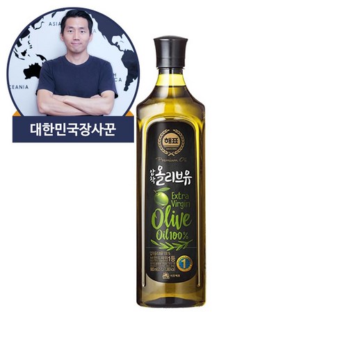 해표 압착 올리브유, 900ml, 5개