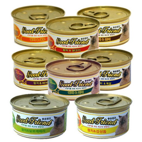 굿프렌드 고양이 간식캔 85g, 참치 + 연어 혼합맛, 24개입