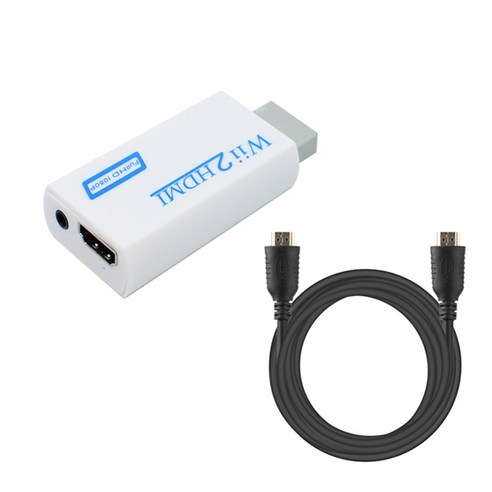 닌텐도 위 컨버터 Wii to HDMI 젠더 TV 연결 Wii2HDMI 선 게임기 케이블 2M 포함, 1세트