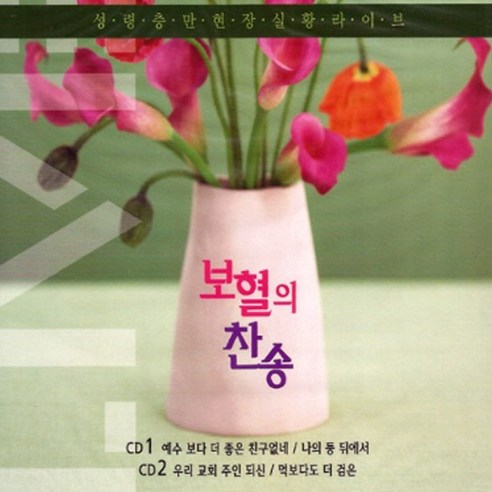 2CD_보혈의찬송(성령충만현장실황라이브)/총38곡/예수보다더좋은친구없네/예수십자가에흘린피로써/기독교/교회/찬송가 - 성경/찬송가 | 쿠팡