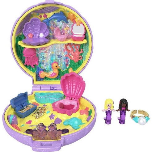 Polly Pocket 킵세이크 컬렉션 머메이드 드림즈 컴팩트 장난감 175597