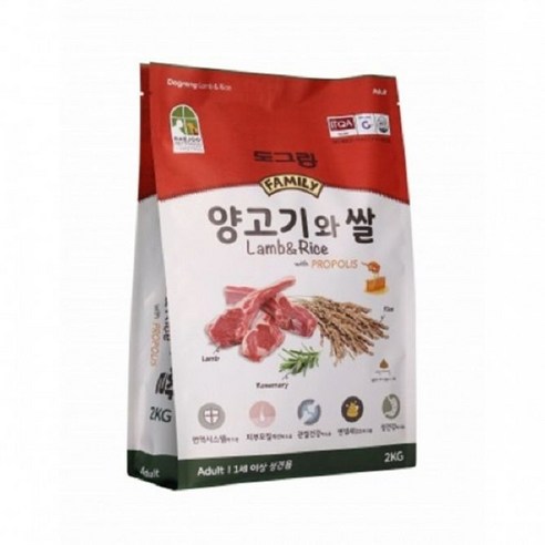 도그랑 훼미리 양고기와쌀 어덜트 2kg