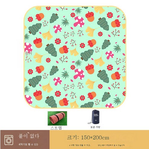 DFMWI.피크닉 매트.Picnic mat.--피크닉 매트 야외 취사 방습 매트 두툼한 방수 매트 텐트 매트 비치 매트 피크닉 천, 자연이야기150*200(초음파)