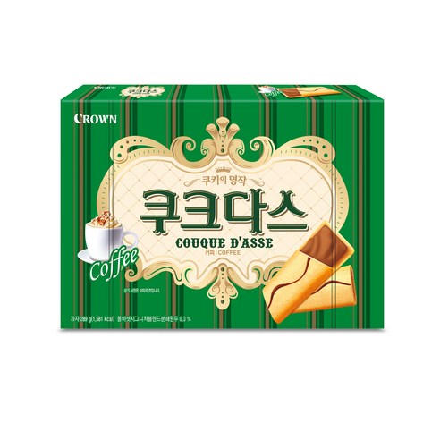 크라운 쿠크다스 커피슬림, 289g, 4개