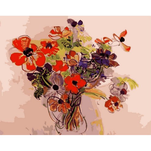모모픽스페인팅 DIY 명화 그리기 40x50cm, 라울뒤피 아네모네, 1개
