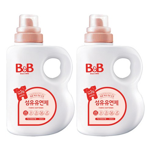 비앤비 섬유유연제 자스민 용기 1500mlX2개 유아린스 아기린스, 1500ml, 2개 위생/건강/세제